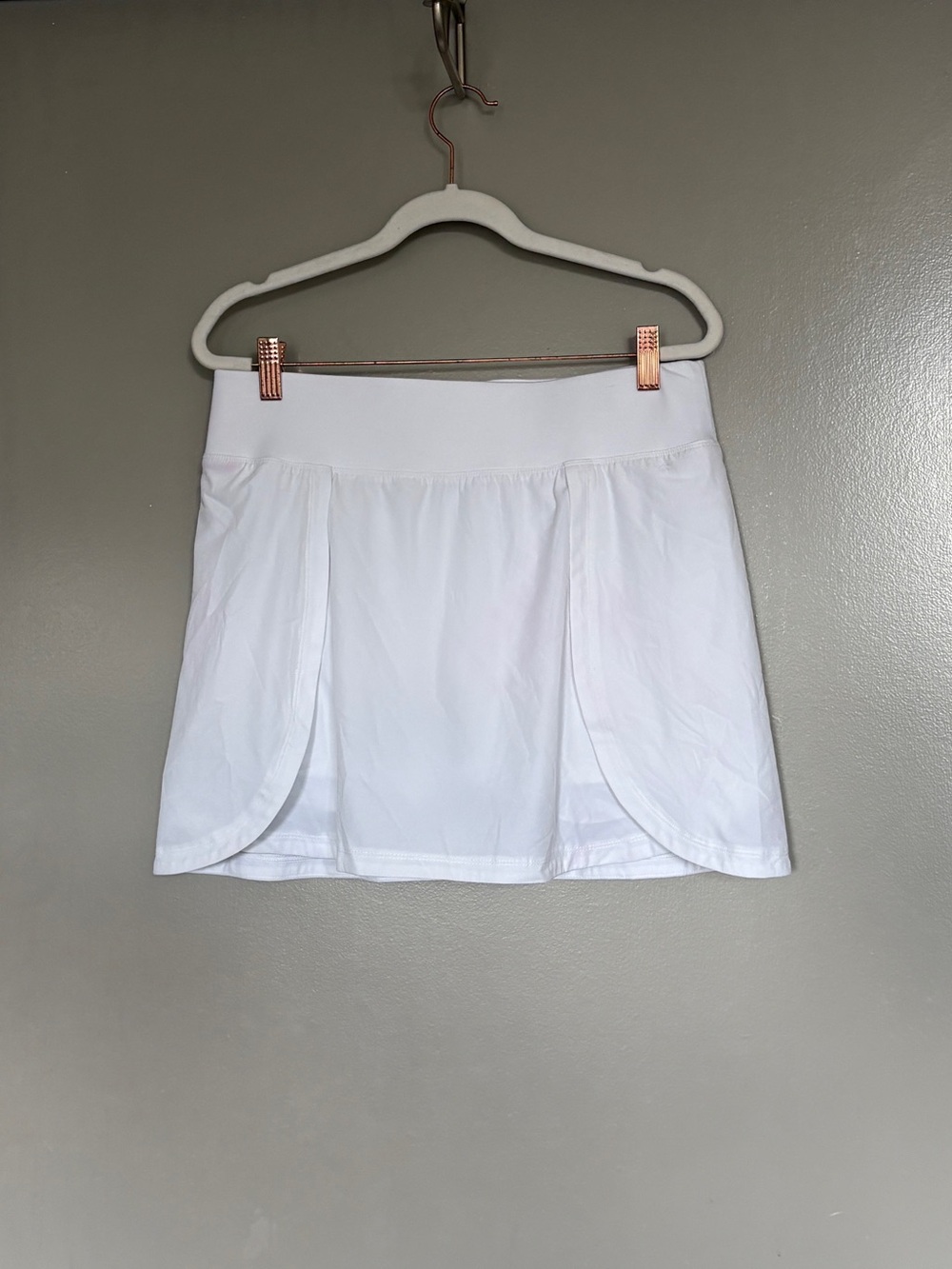 Peach Cabo Mini Skort - White Athletic Skirt with built in shorts